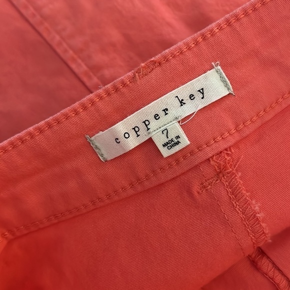 NWT- Copper key skirt - denim skirt - size 7 juniors - coral - Picture 4 of 4